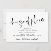 予定変更 | 現代的なモノクロ セーブザデート (正面)