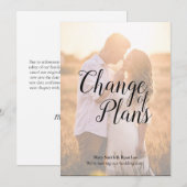 予定変更 結婚延期のご案内 書道 招待状 (正面/裏面)