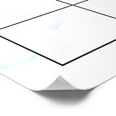 予定日を推定するテディベア青い風船 ポスター (角)