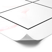 予定日を推測テディベアピンクの風船 ポスター (角)