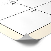 予定日オレンジリトルかわいこちゃん赤ちゃんシャワー ポスター (角)