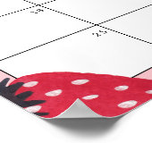 予定日オレンジリトルかわいこちゃん赤ちゃんシャワー ポスター (角)