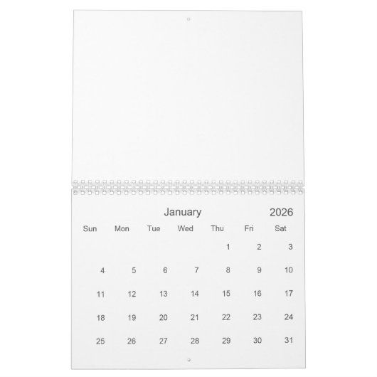 予定表のカスタム作成 カレンダー (1月 2026)