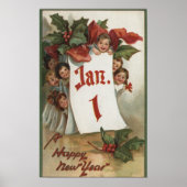 予定表の後ろに隠れている子のグループ ポスター (正面)