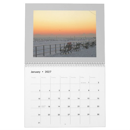 予定表の自分と一緒の席 カレンダー (1月 2027)