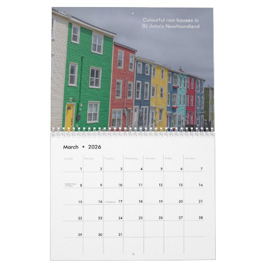 予定表 カレンダー (3月 2026)