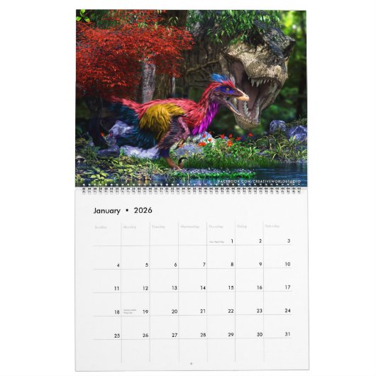 予定表 カレンダー (1月 2026)