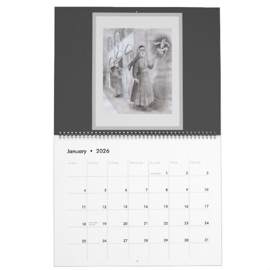 予定表 カレンダー (1月 2026)