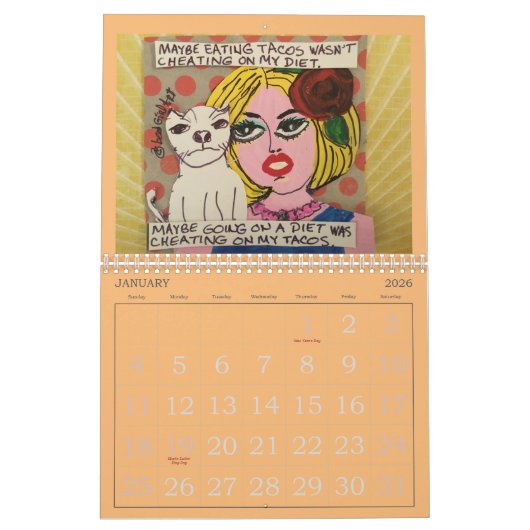 予定表 カレンダー (1月 2026)