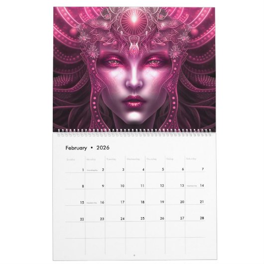 予定表 カレンダー (2月 2026)