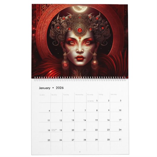 予定表 カレンダー (1月 2026)