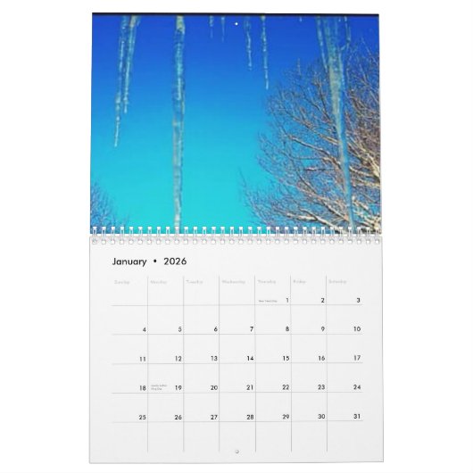 予定表 カレンダー (1月 2026)