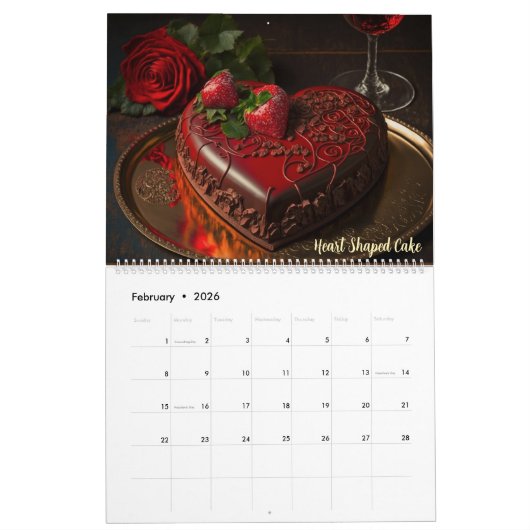 予定表 カレンダー (2月 2026)