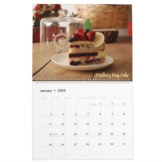 予定表 カレンダー (1月 2026)