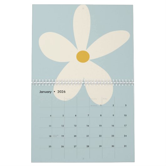 予定表 カレンダー (1月 2026)