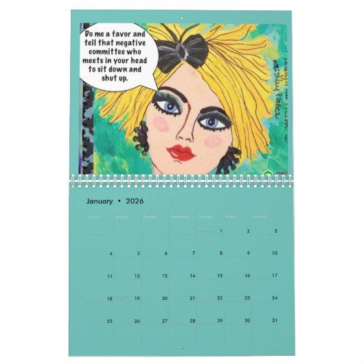 予定表 カレンダー (1月 2026)