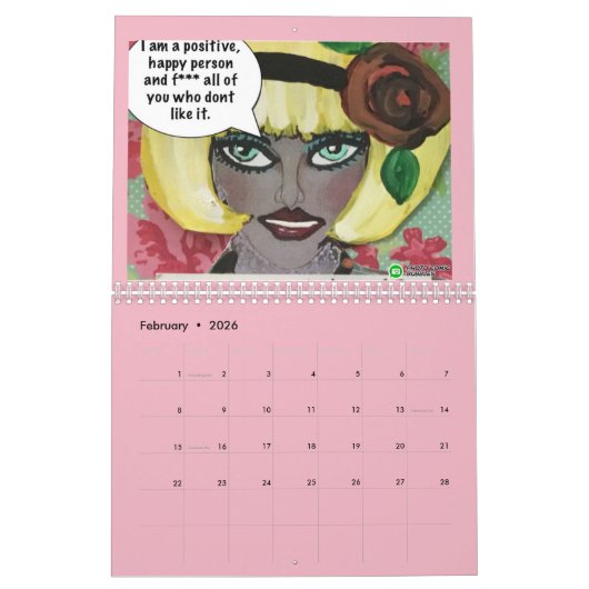 予定表 カレンダー (2月 2026)