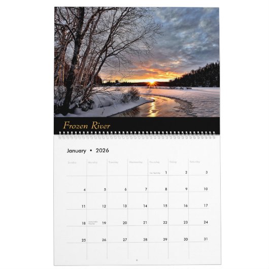 予定表 カレンダー (1月 2026)