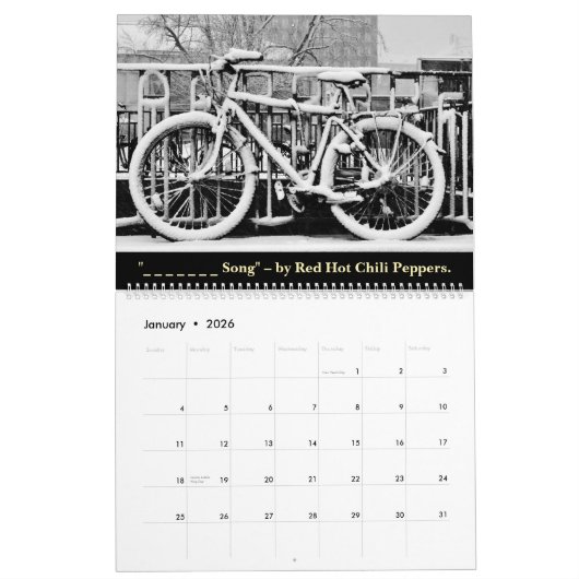 予定表 カレンダー (1月 2026)