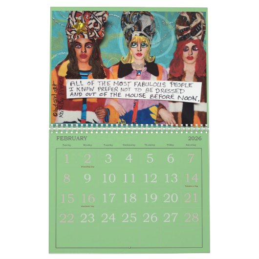 予定表 カレンダー (2月 2026)