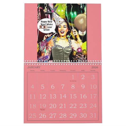 予定表 カレンダー (1月 2026)