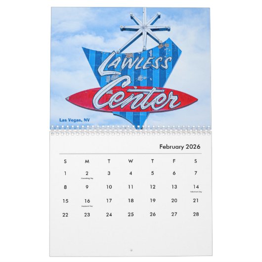 予定表 カレンダー (2月 2026)