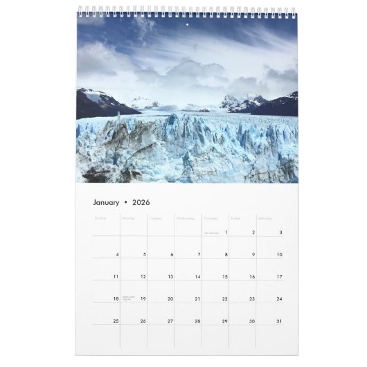 予定表 カレンダー (1月 2026)