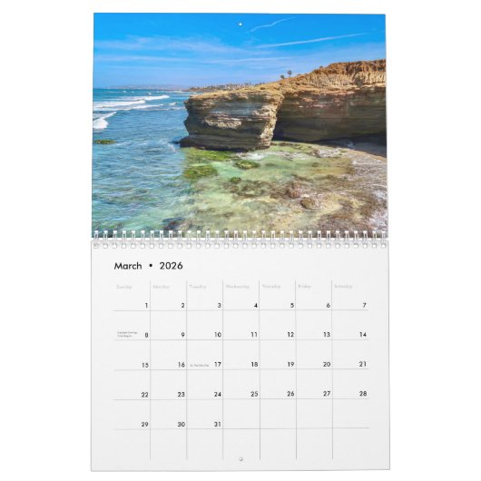 予定表 カレンダー (3月 2026)