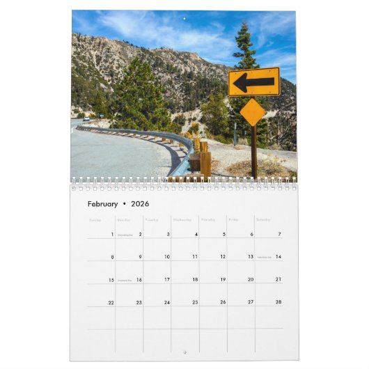 予定表 カレンダー (2月 2026)