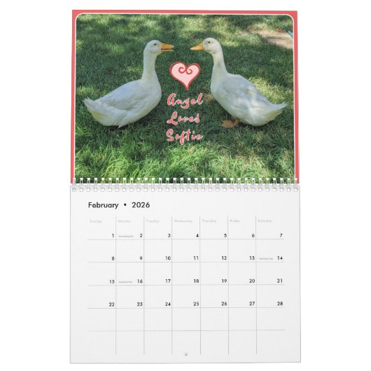 予定表 カレンダー (2月 2026)