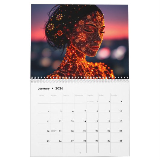 予定表 カレンダー (1月 2026)