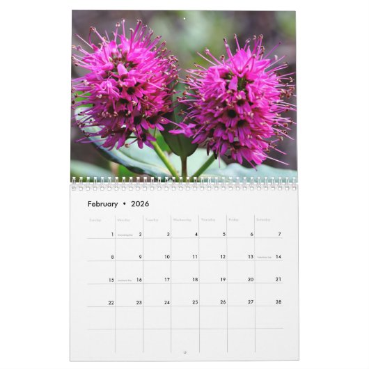 予定表 カレンダー (2月 2026)