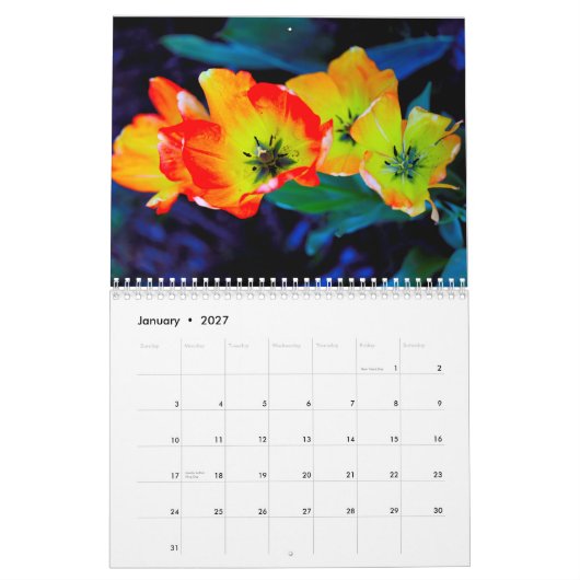 予定表 カレンダー (1月 2027)