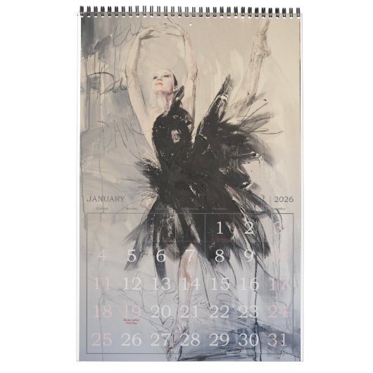 予定表 カレンダー (1月 2026)