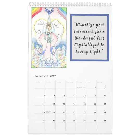 予定表 カレンダー (1月 2026)