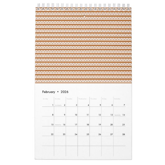 予定表 カレンダー (2月 2026)