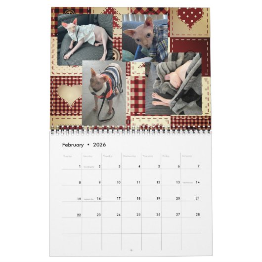 予定表 カレンダー (2月 2026)