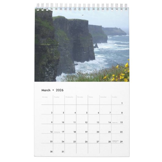 予定表 カレンダー (3月 2026)