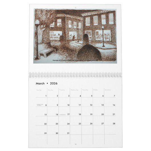 予定表 カレンダー (3月 2026)