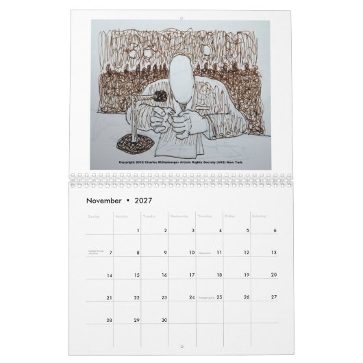 予定表 カレンダー (11月 2027)