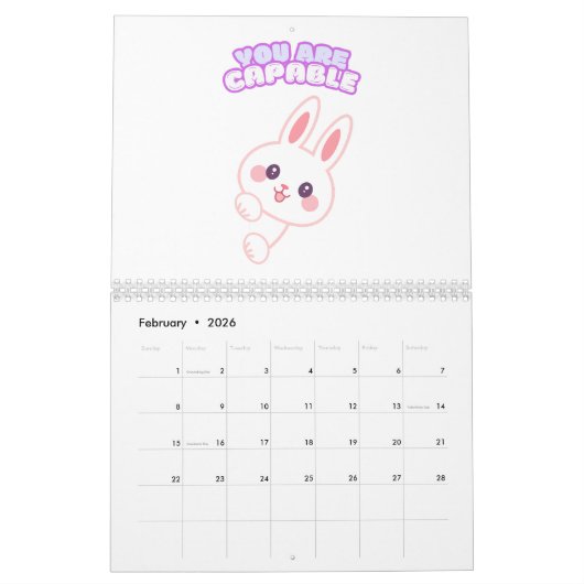 予定表 カレンダー (2月 2026)