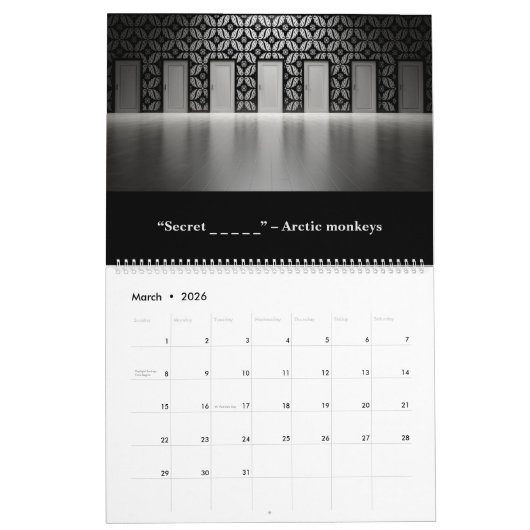 予定表 カレンダー (3月 2026)