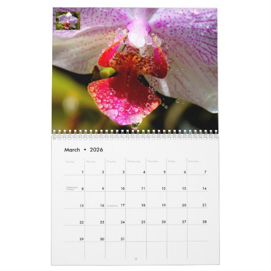 予定表 カレンダー (3月 2026)