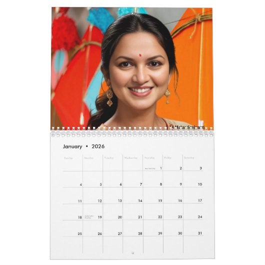 予定表 カレンダー (1月 2026)