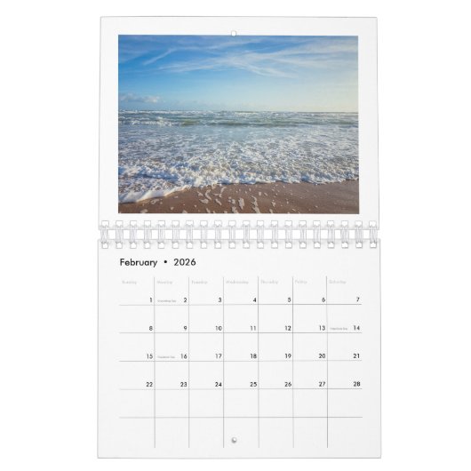 予定表 カレンダー (2月 2026)