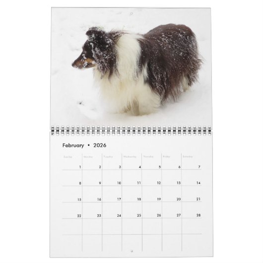 予定表 カレンダー (2月 2026)