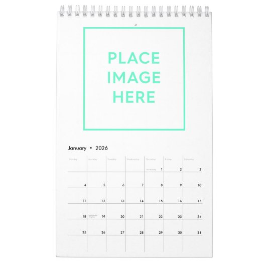 予定表 カレンダー (1月 2026)