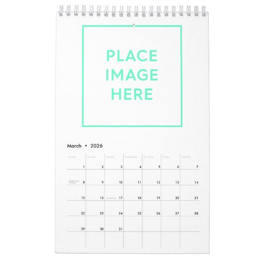 予定表 カレンダー (3月 2026)