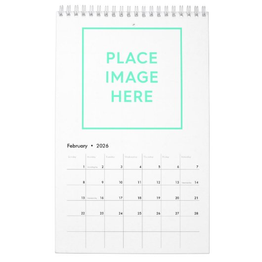 予定表 カレンダー (2月 2026)