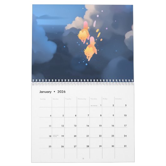 予定表 カレンダー (1月 2026)